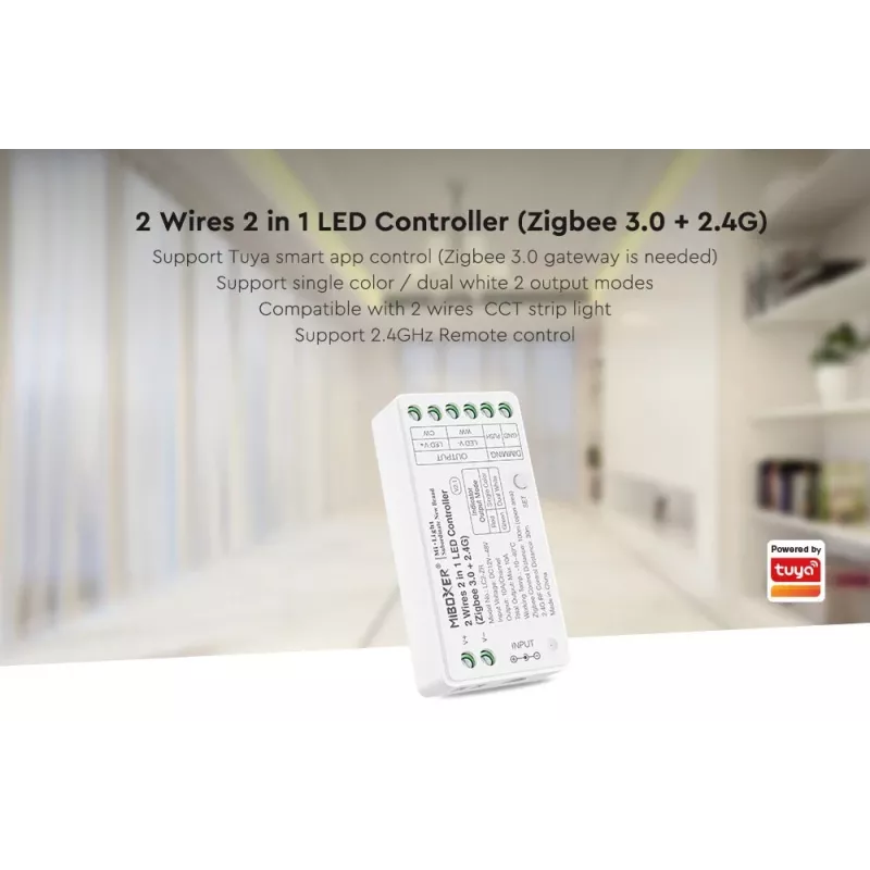 SYNERGY21 Synergy 21 CCT LED valdiklis 2 kanalų Zigbee*Milight/Miboxer* (LC2-ZR)