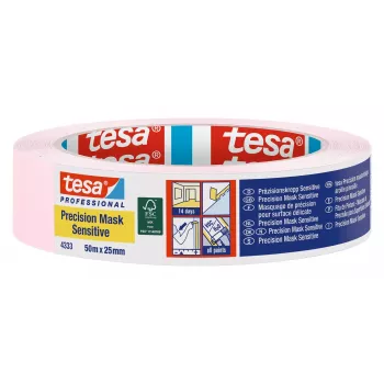 tesa 4333 Precision Mask šviesiai rožinė maskavimo juosta 50 m x 25 mm 04333-00018-02