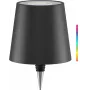 Wentronic Goobay belaidis LED butelių šviestuvas, RGBW, juodas (76571)