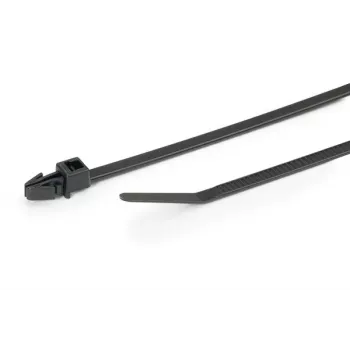 HellermannTyton T30RSF-PA66HS-BK (500) kabelių raištis 158 mm x 3,6 mm juodas, 500 vnt.