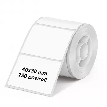 Olympia 6320 etikečių ritinys 40 mm x 30 mm baltas 230 etikečių