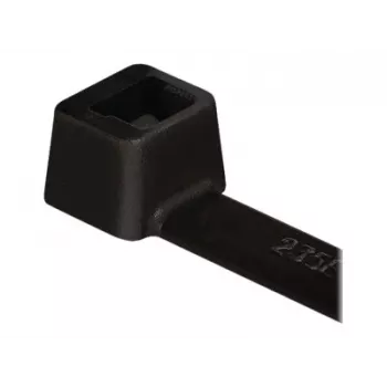 HellermannTyton T-Serijos T18R vidinių dantukų kabelių raištis, 100 mm x 2,5 mm, juodas, 100 vnt. paketas 111-01910