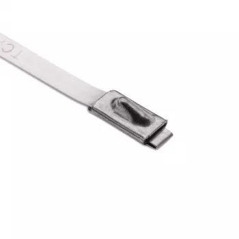 HellermannTyton MBT27S-316-SS-NA-C1 nerūdijančio plieno kabelių raištis, 681 mm x 4,6 mm, rutulinė spyna, sidabrinis 111-93279
