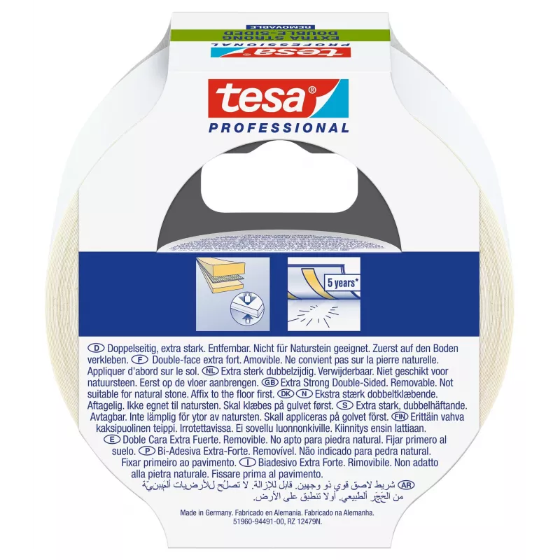 tesa 51960-00000-11 permatoma dvipusė PET juosta 10 m x 50 mm