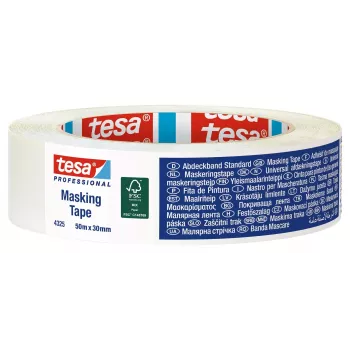 tesa STANDARD 04325-00002-01 Maskavimo juosta Professional, smėlio spalvos, 50 m x 30 mm