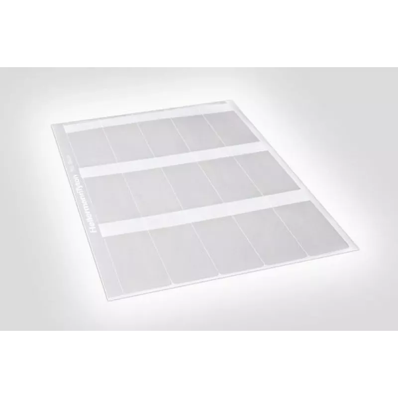 HellermannTyton 594-81104 Terminio perdavimo etiketė skaidri balta 100mm x 100mm, 1000 etikečių