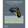 Goobay 4-in-1 mini akumuliatorinis atsuktuvas, 35 dalių rinkinys, pistoletinė rankena, 3,6 V Li-Ion, USB-C įkrovimas, 5 Nm, 200 aps./min., su 4 priedais ir 28 antgaliais 77817