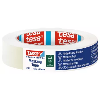 Tesa STANDARD 04325-00001-01 profesionali maskavimo juosta, smėlio spalvos, 50 m x 25 mm, 1 ritinys