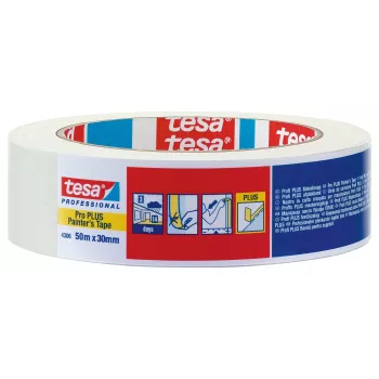 tesa PREMIUM 04306-00044-02 krepinė maskavimo juosta, smėlio spalvos, 50 m x 30 mm (1 ritinys)