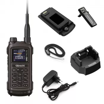Albrecht Tectalk Duo PMR446 Freenet 1W dvipusio ryšio radijo rinkinys, juodas, 29148