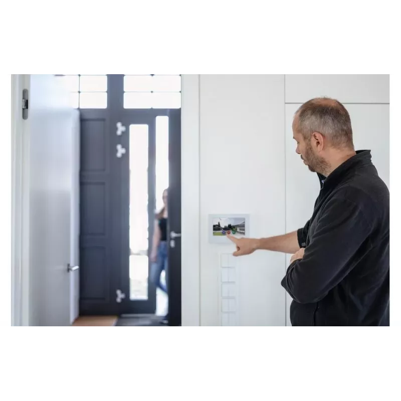 ABUS TVHS20200 7 colių PoE jutiklinis monitorius baltas LAN/WiFi durų interkomui