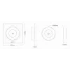 MiBoxer K3-B 2.4GHz dvigubai baltos LED sukimosi ratuku nuotolinio valdymo pultas, 4 zonos, sieninis