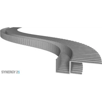 SYNERGY21 S21-LED-PR00002 LED profilis 200 cm, cinkuotas plienas TYP-A Flex