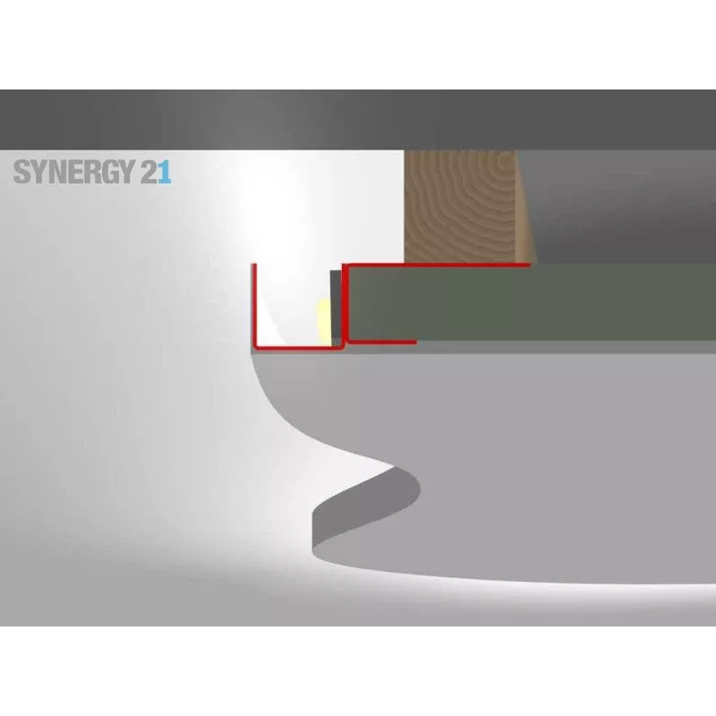 SYNERGY21 S21-LED-PR00002 LED profilis 200 cm, cinkuotas plienas TYP-A Flex