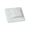 SYNERGY21 Keystone modulių laikiklis įleidžiamas 2xTP moduliui, grynai balta, apvalus S216330V3