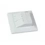 SYNERGY21 Keystone modulių laikiklis įleidžiamas 2xTP moduliui, grynai balta, apvalus S216330V3