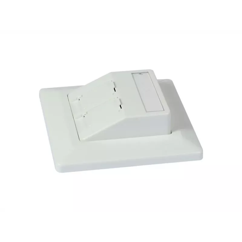 SYNERGY21 Keystone modulių laikiklis įleidžiamas 2xTP moduliui, grynai balta, apvalus S216330V3