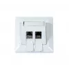 SYNERGY21 Keystone modulių laikiklis įleidžiamas 2xTP moduliui, grynai balta, apvalus S216330V3