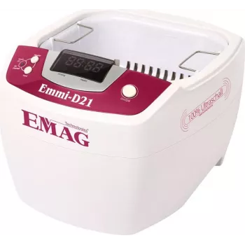 Emag ultragarsinis valymo įrenginys su šildymu, 2 L talpa, 160 x 90 x 50 mm, 80 W ultragarso galia, skaitmeninis laikmatis ir temperatūros valdymas, plastikinis korpusas