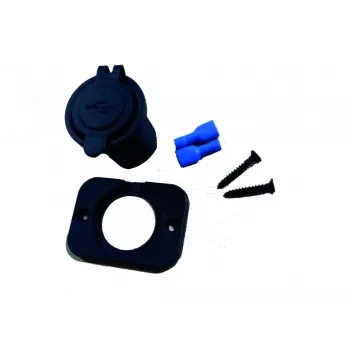 IWH USB įleidžiamas įkrovimo lizdas 12/24V, 2.1A, 1x USB-A, skydinis montavimas 019004