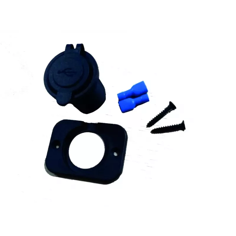 IWH USB įleidžiamas įkrovimo lizdas 12/24V, 2.1A, 1x USB-A, skydinis montavimas 019004