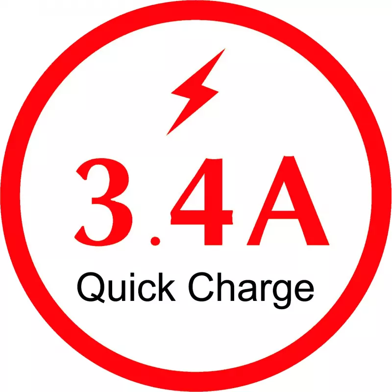 IWH dvigubas USB automobilinis įkroviklis 3-in-1 12/24V 3.4A juodas (19061)