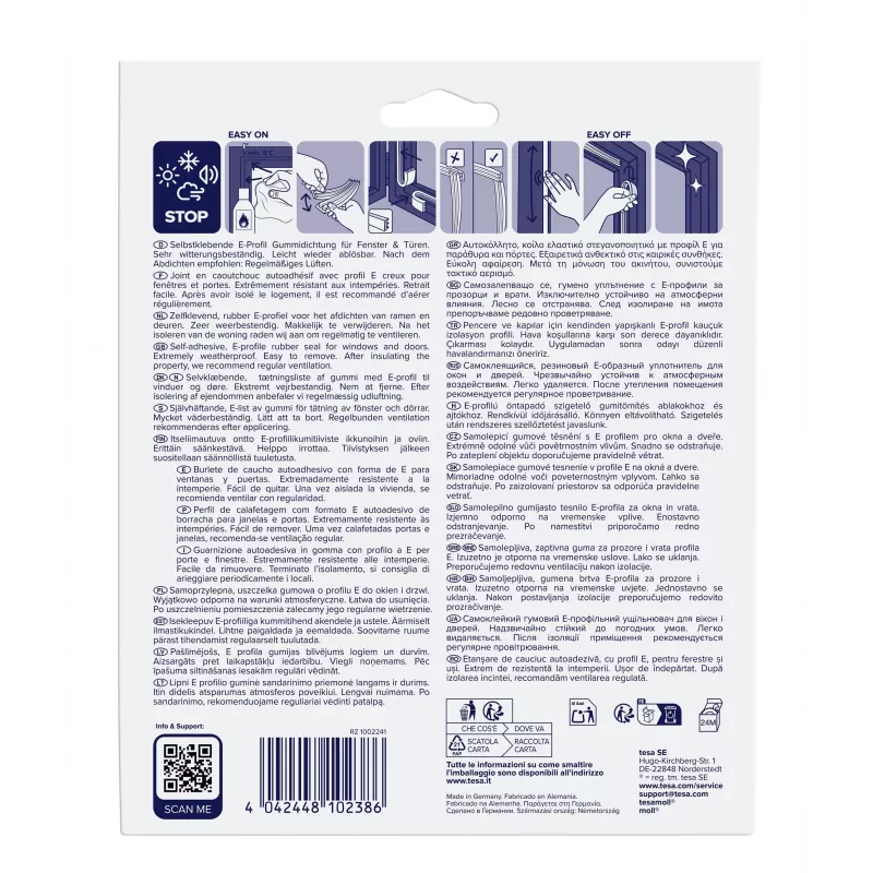 tesa E-Profil 05464-00101-02 tarpinė juosta tesamoll ruda 25 m x 9 mm