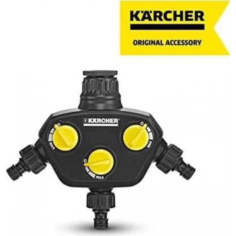 Kärcher 2.645-200.0 3 krypčių skirstytuvas su 60 mm siurbimo žarna ir atbuliniu vožtuvu