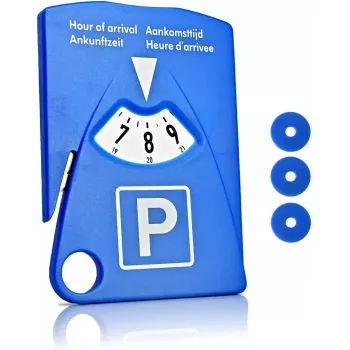 IWH 7417 rankinis automobilio parkavimo diskas su ledo grandikliu ir vežimėlio žetonu, mėlynas, 153 x 100 x 4 mm