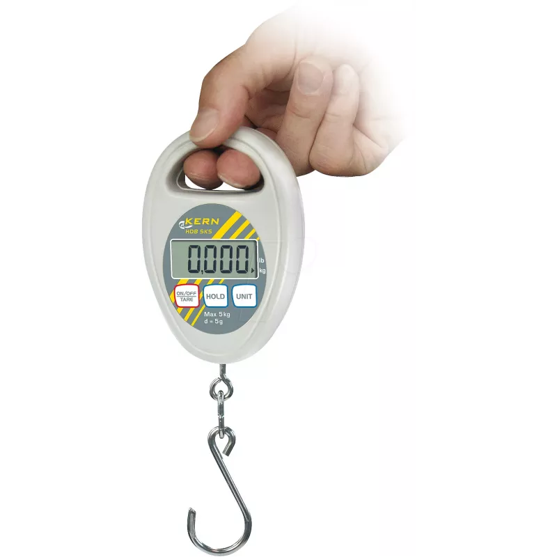 KERN HDB 5K5N skaitmeninės pakabinamos svarstyklės, 5 kg talpa, 5 g skyra