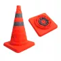 IWH 019209 eismo kūgis, 30 cm, lankstus PVC su atspindinčiomis juostomis, oranžinis, universaliam transportui
