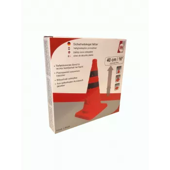 IWH 019209 eismo kūgis, 30 cm, lankstus PVC su atspindinčiomis juostomis, oranžinis, universaliam transportui