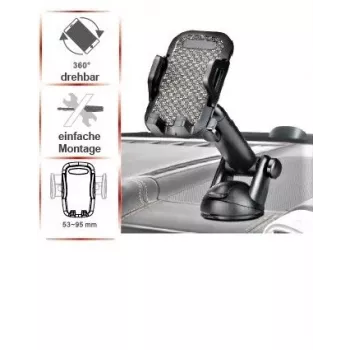 IWH 019262 universalus išmaniojo telefono laikiklis automobiliui su siurbtuku ir lanksčiu gooseneck kaklu
