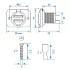IWH USB dvigubas įleidžiamas lizdas 12/24V 2.1A 2x USB-A juodas 019006