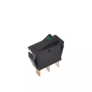 IWH 19030 svirtinis jungiklis, žalias LED apšvietimas, 12V/24V 10A SPST, montuojamas skydelyje