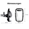IWH 019260 360° pasukamas automobilinis telefono laikiklis, skirtas 53-95 mm išmaniesiems telefonams, juodas
