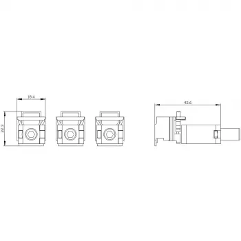 SIEMENS SENTRON 3VA korpuso gnybtų rinkinys (3 vnt.) 3VA1 100/160 A automatams 3VA91530JA11