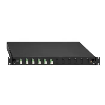 Rutenbeck BasicLine 19 inch ištraukiama optinių skaidulų sujungimo dėžutė 1U, šviesiai pilka 2280302060