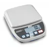 KERN EMS 12K0.1 precizinės svarstyklės, 12 kg x 0,1 g, nerūdijančio plieno platforma, RS-232, maitinimas iš tinklo / baterijų