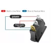 IWH mėlynai šviečiantis perjungiklis 12V/24V 10A SPST ON-OFF, skydelyje montuojamas 19028