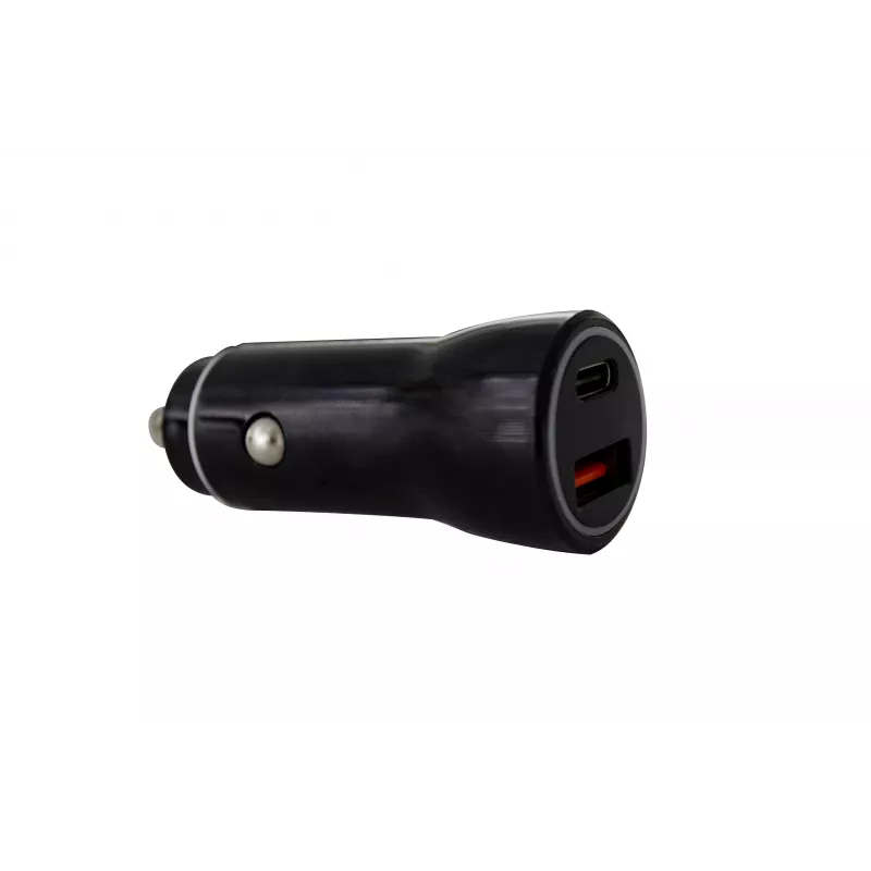 IWH dvigubas USB-C automobilinis įkroviklis 2.1A juodas 019053