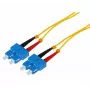 Tecline Fibre Optic Patch Cable HD, 9/125 µm, Singlemode, OS2, SC Duplex to SC Duplex, geltonas, 15 m 799SS15