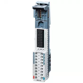Siemens SIMATIC ET 200SP bazinis modulis BU15-P16+A0+2D, A0 tipo, push-in gnybtai, šviesus spalvos kodas, 16 procesų gnybtų, 2 diagnostikos gnybtai, apibrėžia naują potencialų grupę P1 2 laidų jutikliams, DIN bėgio montavimas, IP20 6ES71936BP000DU0