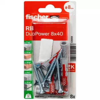 Fischer 535959 DuoPower 8 x 40 RB K NV tvirtinimo rinkinys 40 mm 8 mm 1 rinkinys