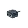 exertis Connect garso skirstytuvo kabelis - 3,5 mm stereo vyriškas į 2x moteriškus, 0,2 m, juodas 64650