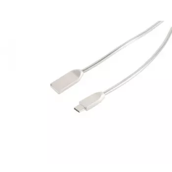 EXERTIS CONNECT USB įkrovimo ir duomenų perdavimo kabelis A į Type C 3.1 Steel Silver 1,6m 39910217