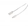 EXERTIS CONNECT USB įkrovimo ir duomenų perdavimo kabelis A į Type C 3.1 Steel Silver 1,6m 39910217
