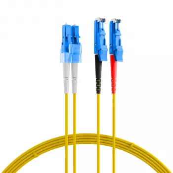 EFB-Elektronik Duplex Jumper LC-E2000 9/125µ OS2 LSZH geltonas 2,0mm 1m O0364.1