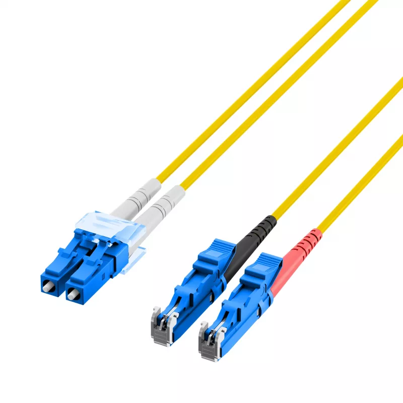 EFB-Elektronik Duplex Jumper LC-E2000 9/125µ OS2 LSZH geltonas 2,0mm 1m O0364.1