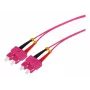Tecline HD OM4 daugiamodis optinis komutacinis kabelis SC Duplex į SC Duplex, 50/125 µm, heather violet, 7,5 m 798SS07